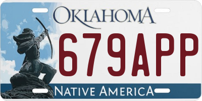 OK license plate 679APP