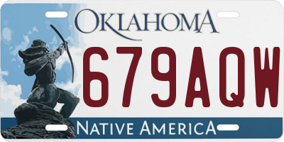 OK license plate 679AQW