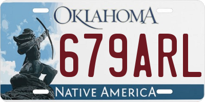 OK license plate 679ARL