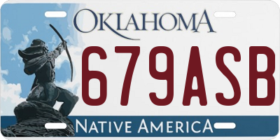 OK license plate 679ASB