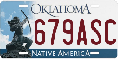OK license plate 679ASC