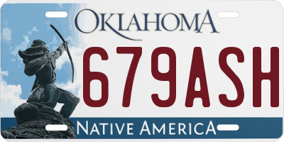 OK license plate 679ASH