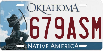 OK license plate 679ASM