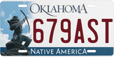 OK license plate 679AST