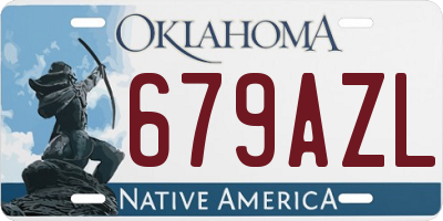 OK license plate 679AZL