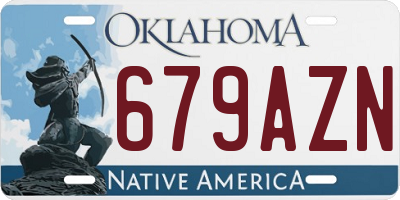 OK license plate 679AZN