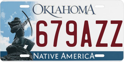 OK license plate 679AZZ