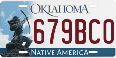 OK license plate 679BCO