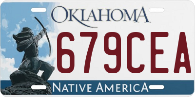 OK license plate 679CEA
