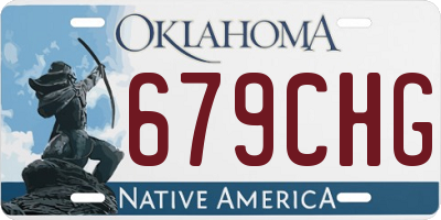 OK license plate 679CHG