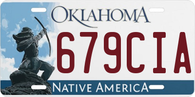 OK license plate 679CIA