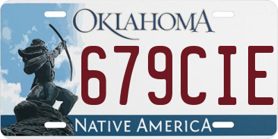 OK license plate 679CIE