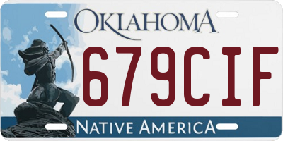 OK license plate 679CIF