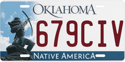 OK license plate 679CIV