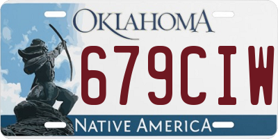 OK license plate 679CIW