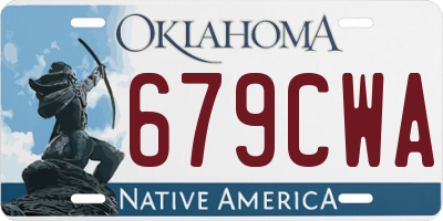 OK license plate 679CWA