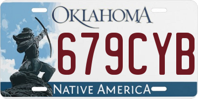 OK license plate 679CYB