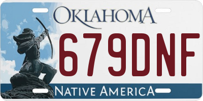 OK license plate 679DNF