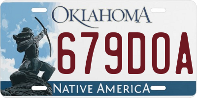 OK license plate 679DOA