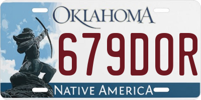 OK license plate 679DOR