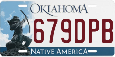 OK license plate 679DPB