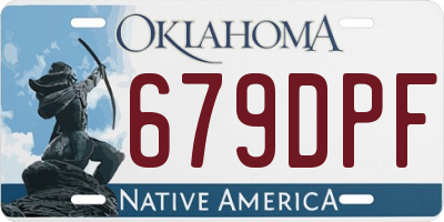 OK license plate 679DPF