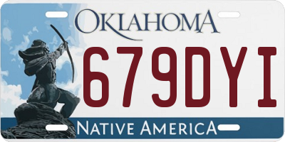 OK license plate 679DYI