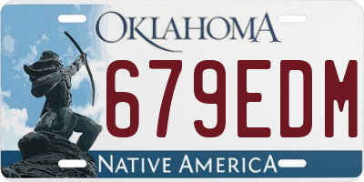 OK license plate 679EDM