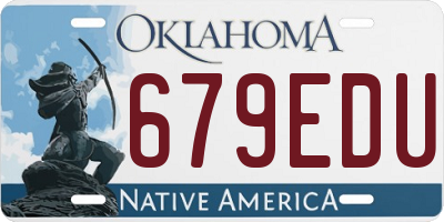 OK license plate 679EDU