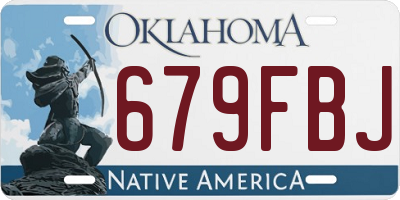 OK license plate 679FBJ
