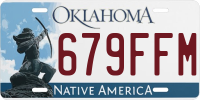 OK license plate 679FFM