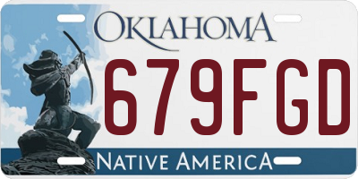 OK license plate 679FGD