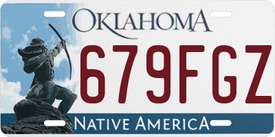 OK license plate 679FGZ