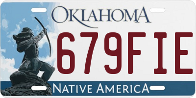 OK license plate 679FIE