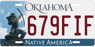 OK license plate 679FIF
