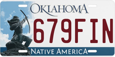 OK license plate 679FIN