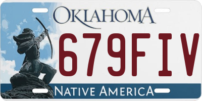 OK license plate 679FIV