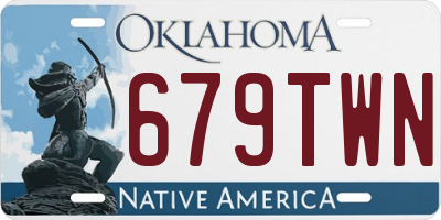 OK license plate 679TWN