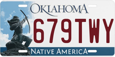 OK license plate 679TWY