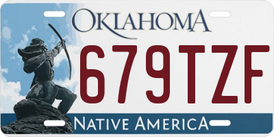 OK license plate 679TZF