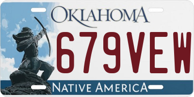 OK license plate 679VEW