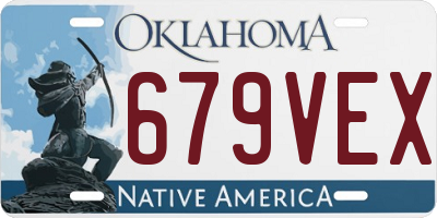 OK license plate 679VEX