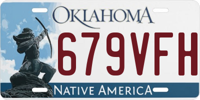 OK license plate 679VFH