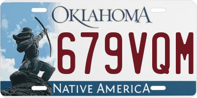 OK license plate 679VQM