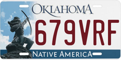 OK license plate 679VRF