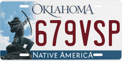 OK license plate 679VSP