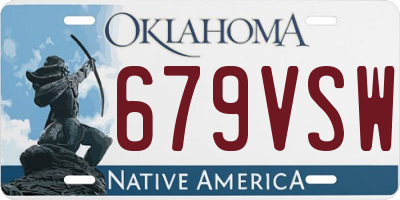 OK license plate 679VSW