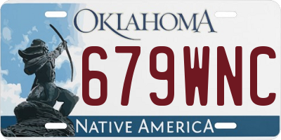 OK license plate 679WNC