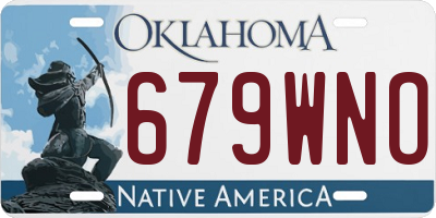 OK license plate 679WNO