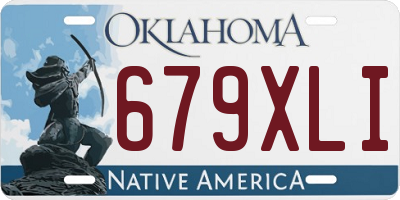 OK license plate 679XLI